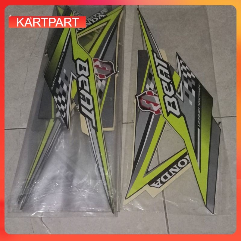 striping sticker les body Honda beat 2018 hitam bahan original beat