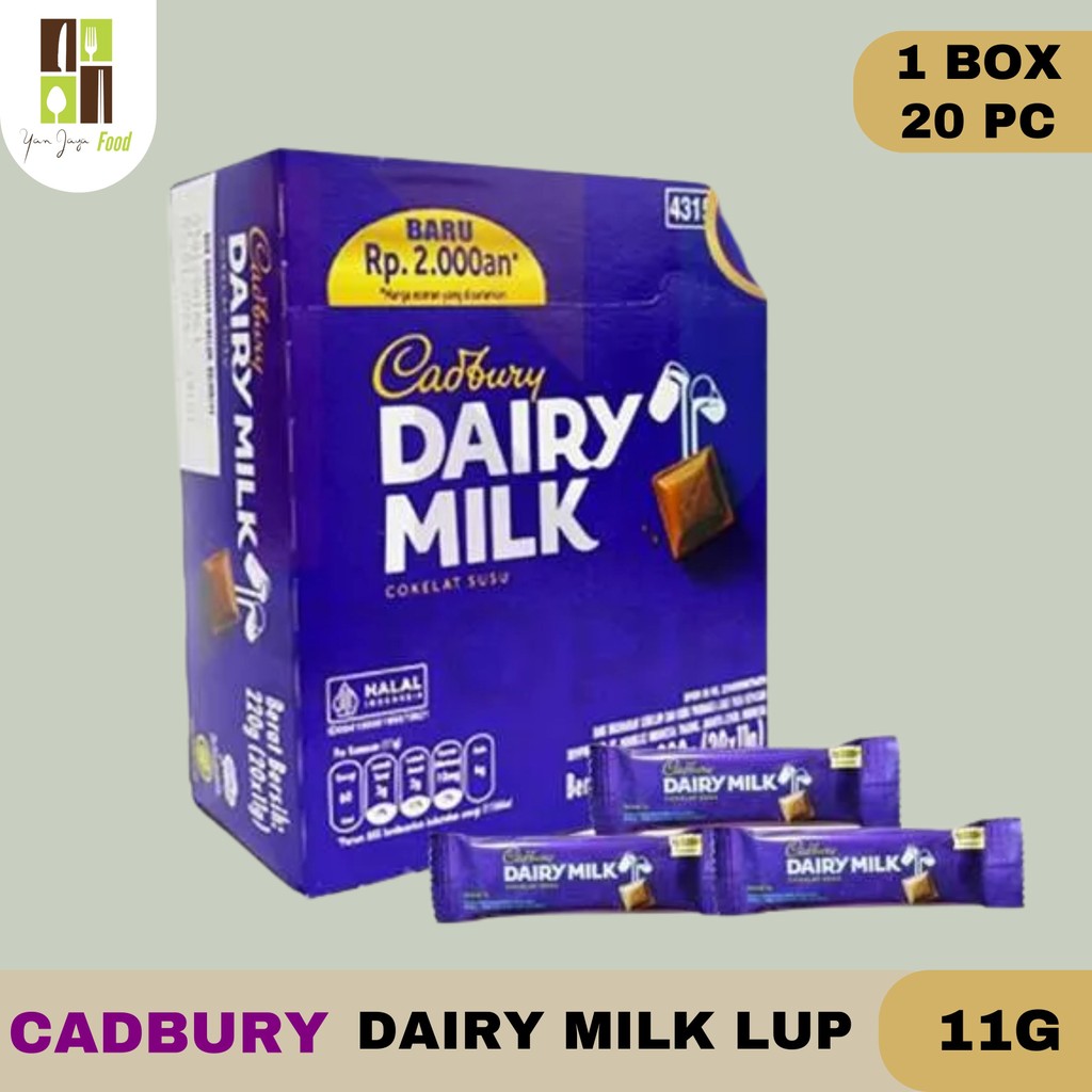 

Cadbury Dairy Milk Lup / Coklat Susu / Chocolate / Import Australia / Milk Chocolate Kemasan 11g 1 BOX/20PCS