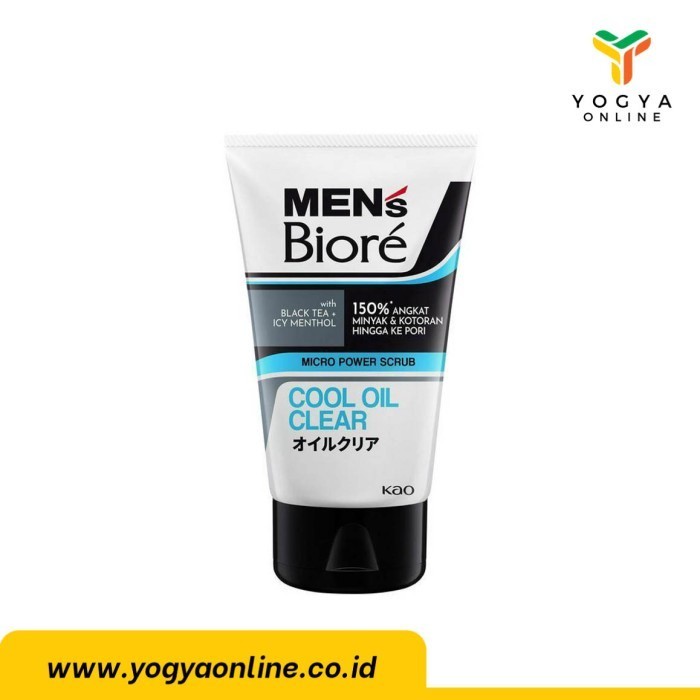 MENS BIORE FACIAL FOAM COOL OIL CLEAR 100g