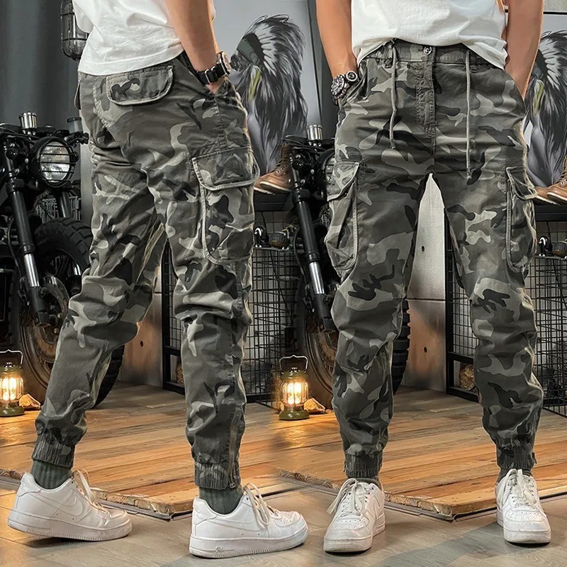 celana Joger pria loreng | jogger pants pria camouflage | Celana kargo loreng camo combat grey | CAR