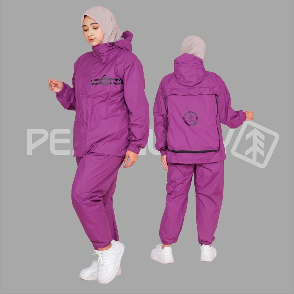 Raincoat Jas Hujan Pria Wanita Jas Ujan Dewasa Mantol Setelan Jaket Celana Cowo Cewe Model Backpack