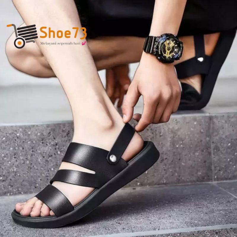 TOFASHOP.ID LuOFU E 6181 Size 34-44 Original l Sandal Selop Z Tali Jelly Unisex l Sendal Selop Tali 