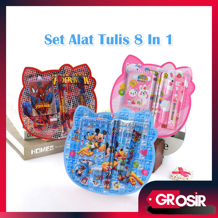 

Grosir - S5931 Stationary Set Karakter Kartun / Set Alat Tulis 8 in 1 / Set Alat Tulis Kartun Lucu / Stationery Set 8 in 1 Lucu