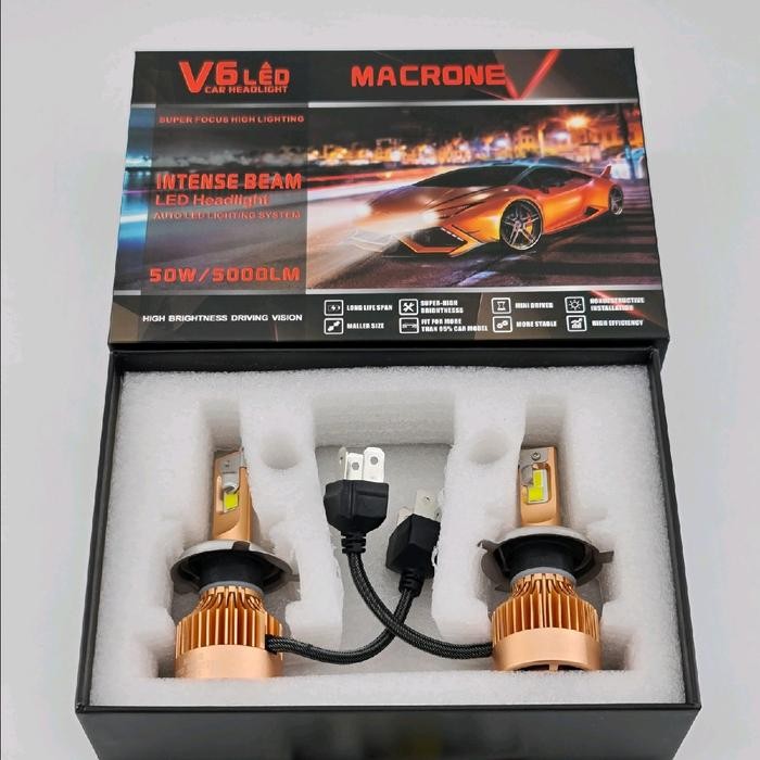 V6 Macrone Led H4 V2 55Watt 6000K