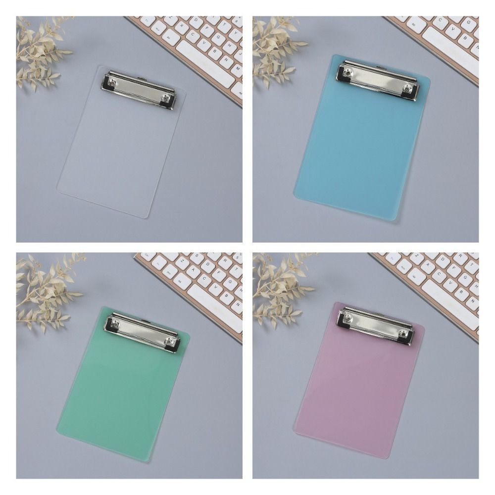 

Portable Mini A6 File Folder Thick Durable Writing Clipboard With Low Profile Gold Clip Simple Paper Organizer