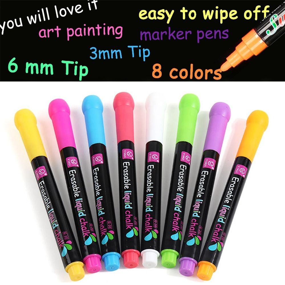 

Dust Free Blackboard Graffiti Led Board Writing Whiteboard Pen Art Marker Pen Highlighters Liquid Chalk Pen