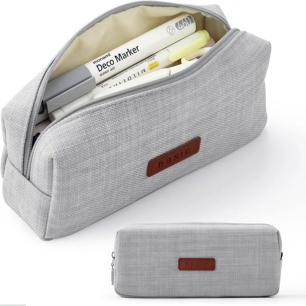 

Simple Small Pencil Pouch Pure Color Linen Children's Pencil Bag Students' School Supplies Coin Purse Cosmetic Bag