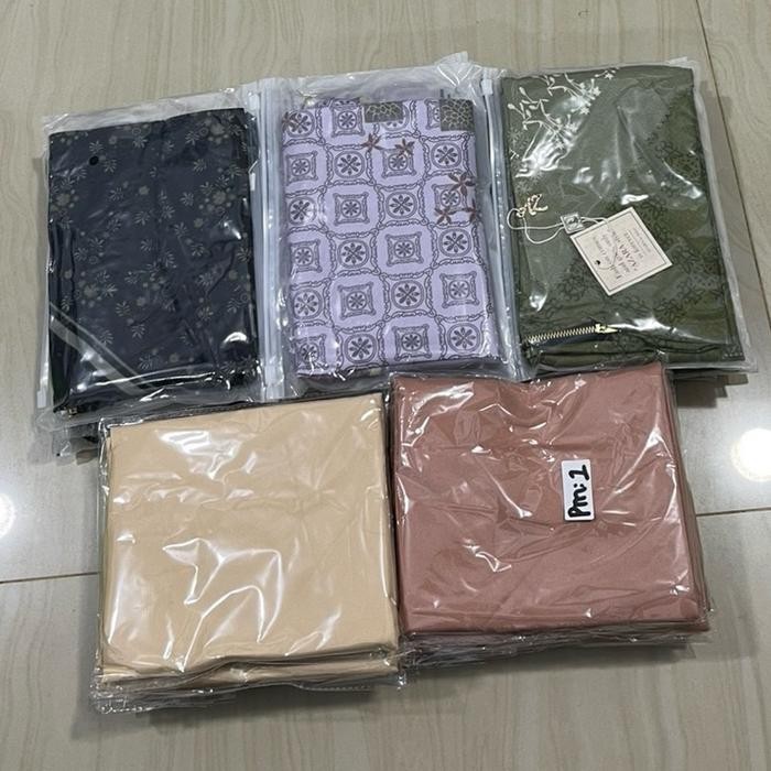 PAKET HEMAT HIJAB ZIPER MOTIF 5PC Instan Mewah Zipper Muslim Mutiara hijab  motif - motif dn polos
