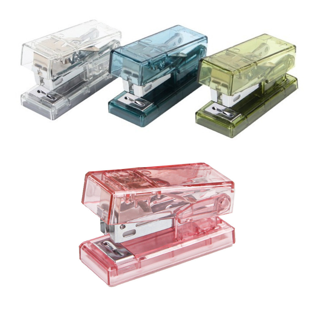

Mini Stapler with staples Creative Binding Tools Transparent Trumpet Stapler File Organizer Paper Binding School Office Supplies