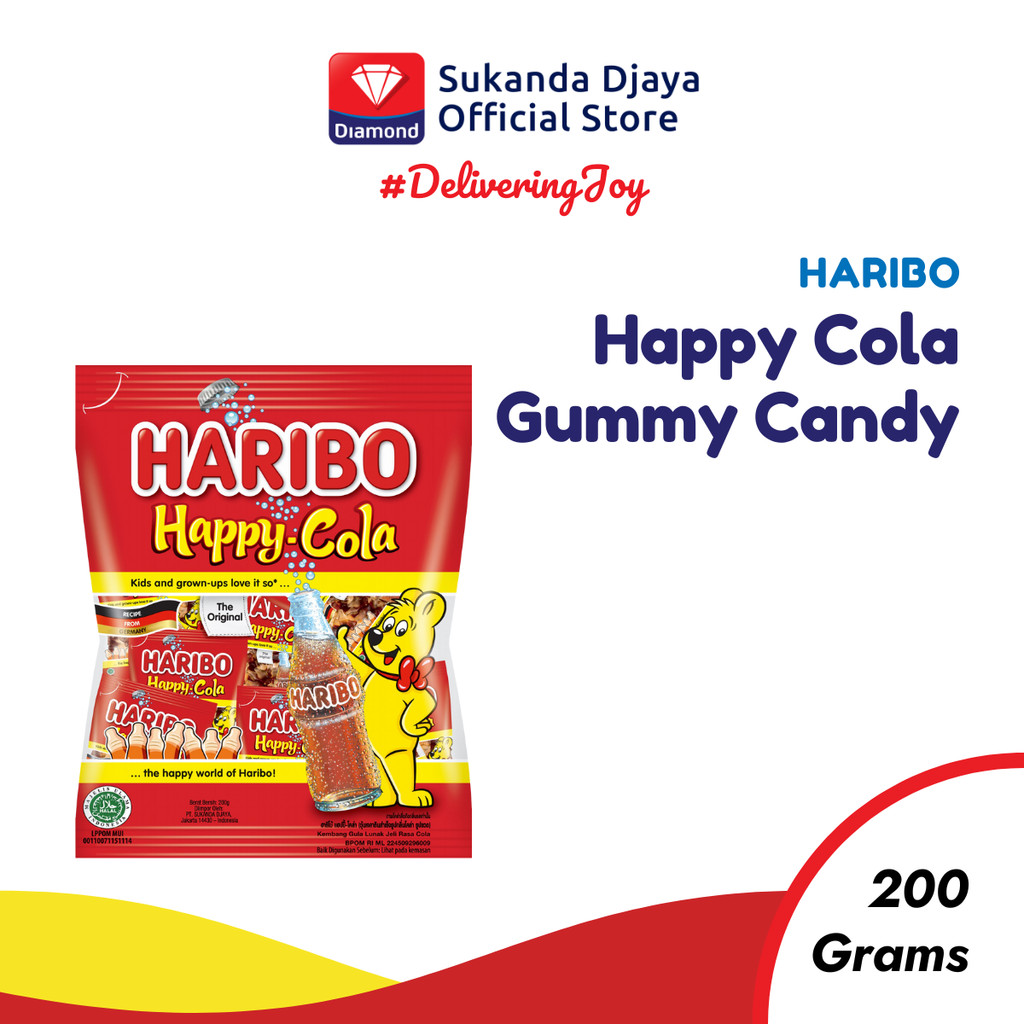 

Haribo Happy Cola Gummy Candy Permen 200 Gr - Free Gimmick