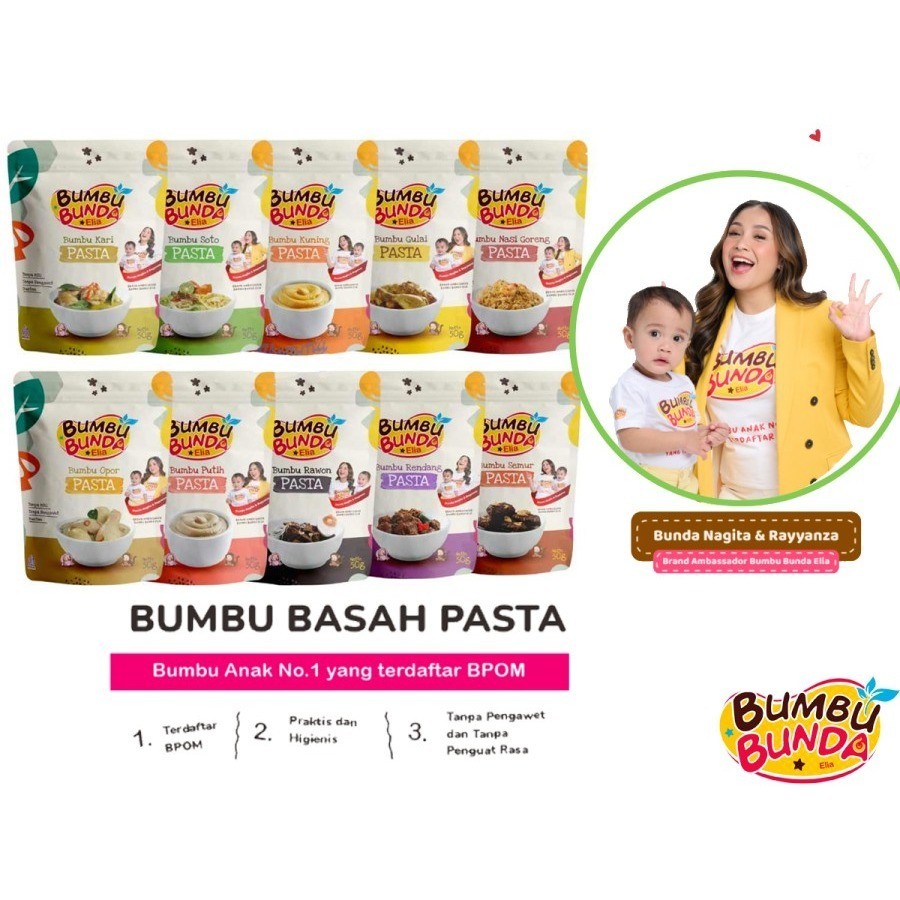 

Bumbu Bunda Bumbu Pasta 50 Gr - Bahan Makanan MPASI Anak