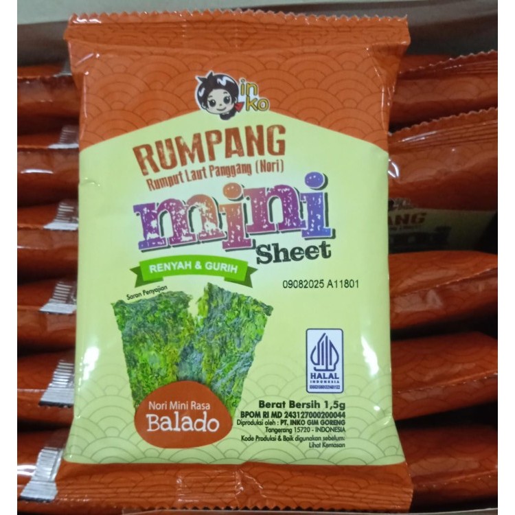 

Inko Rumpang Rumput Laut Mini (Nori) Balado