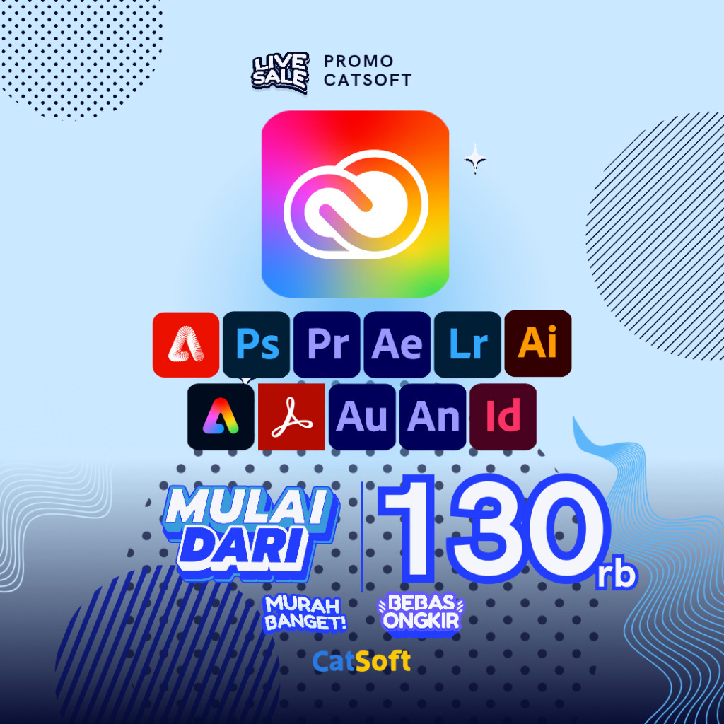 Langganan Bulanan Adobe Creative Cloud - Akses All Apps Original (Photoshop, Lightroom, Illustrator)