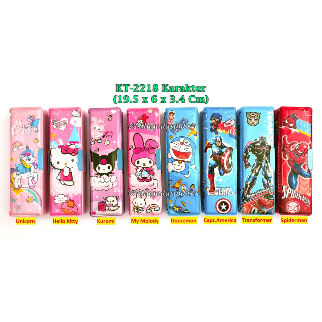 

(1 Biji) Kotak Pensil Magnet Karakter 19.5 x 6 x 3.4 Cm / Kotak Pensil SPSIMP KT-2218 Karakter
