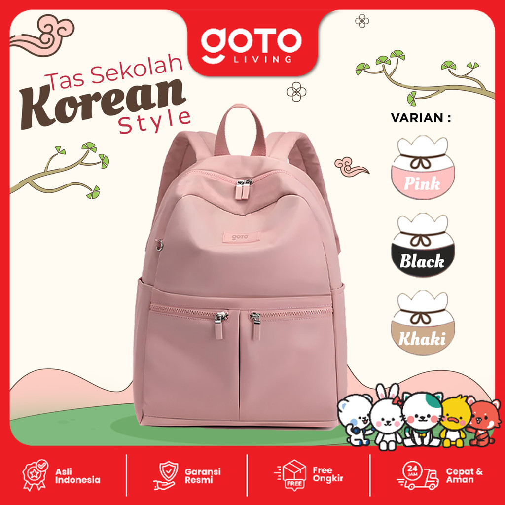Goto Canafa Tas Wanita Korean Style Ransel Sekolah Kuliah Kerja