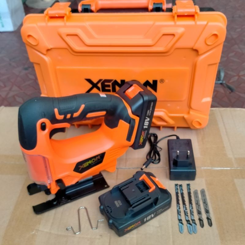 XENON MESIN JIGSAW GERGAJI KAYU CORDLESS BATERAI 18V CDJS1845