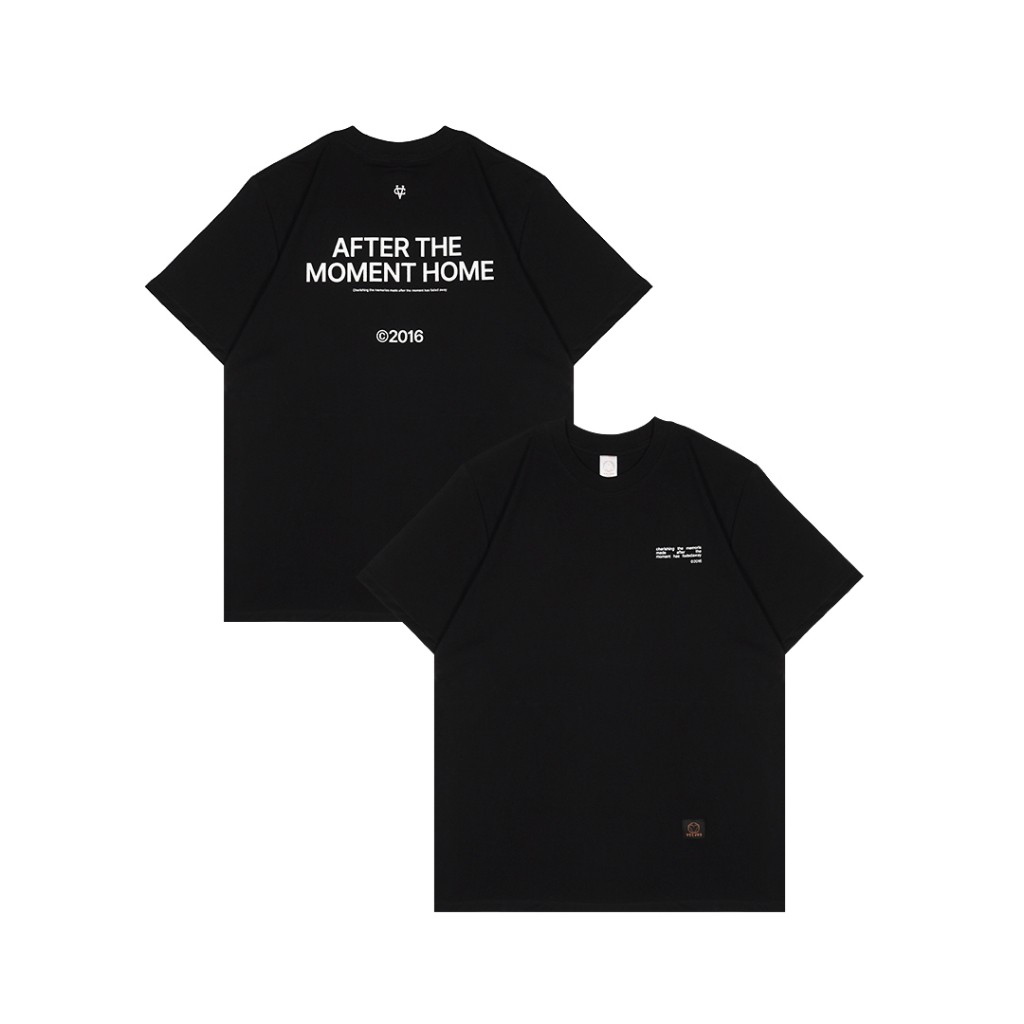 Pria Kaos  Tshirt Graphic After Moment Black Tees Katun