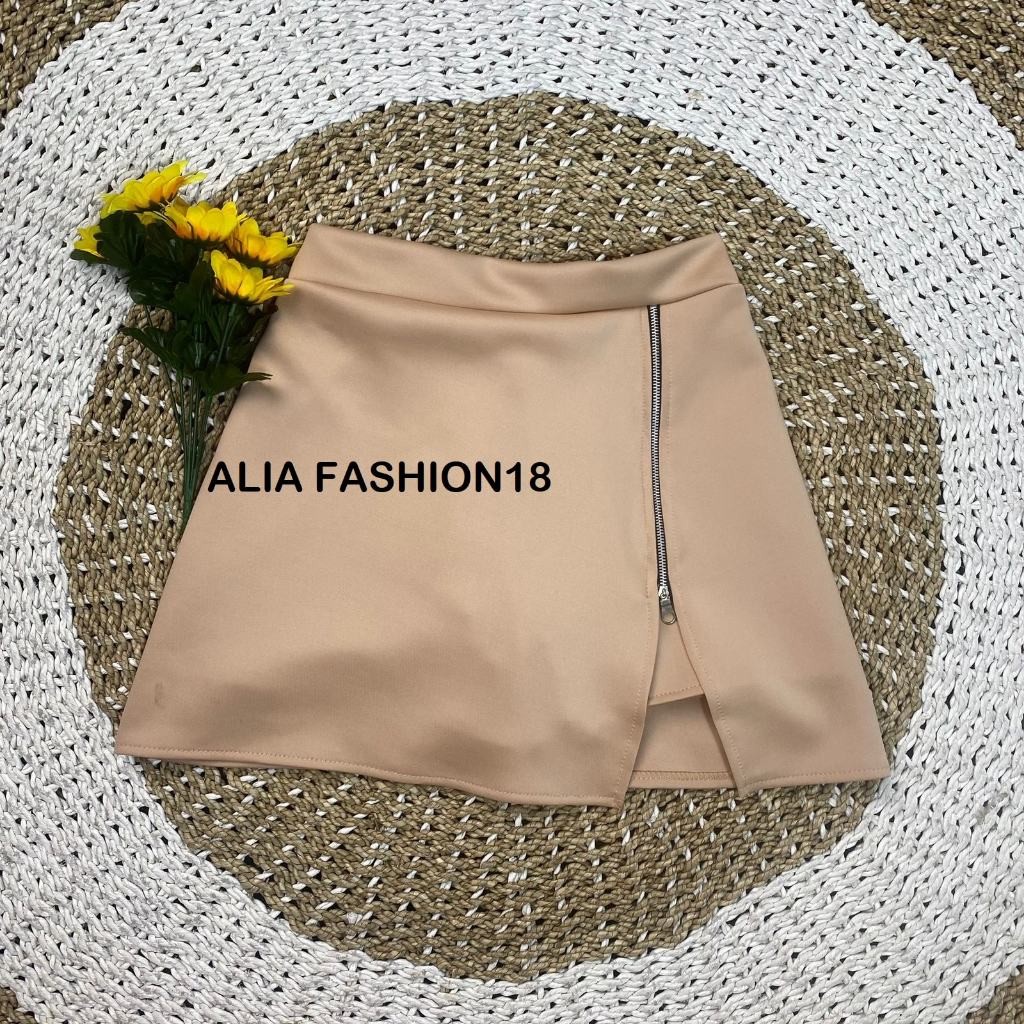 NANTARSHOP ROK  CELANA ZIPPER/ROK CELANA WANITA SCUBA/ROK CELANA KEKINIAN