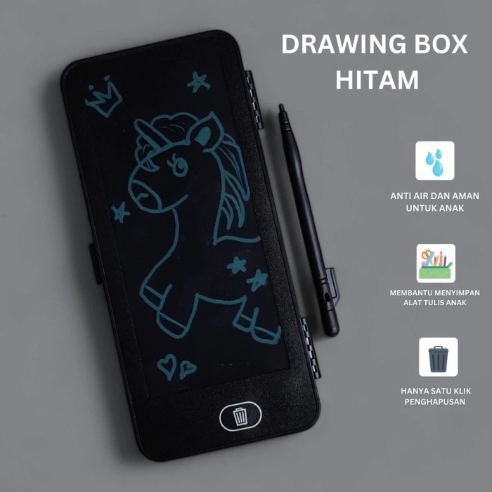 

Aksesories Terlaris~ Ukuran Besar Drawing Box Kotak Pensil Dan Papan Coret Kreatif Anak Dengan Digital Pad Edukasi - HITAM / RANDOM