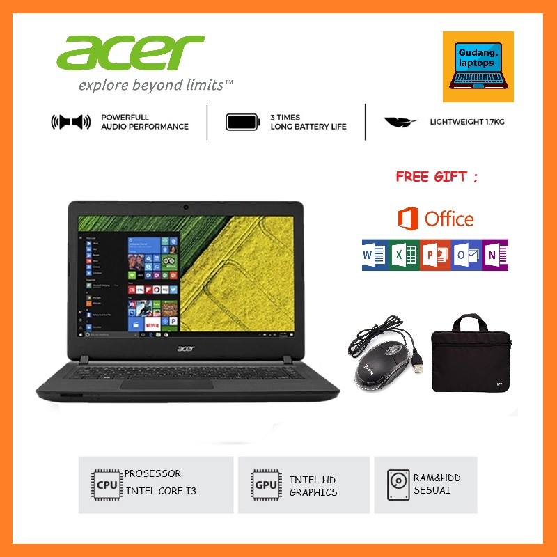 [SALE] Laptop Acer Aspire ES 14 Inch RAM 8GB Windows 10 FREE MOUSE