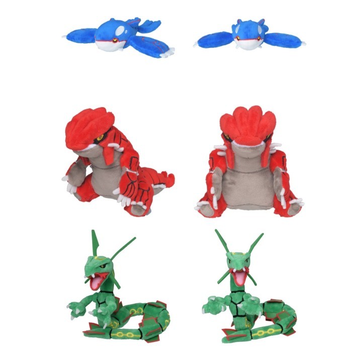 ORIGINAL Pokemon Center Fit Plush Kyogre Groudon Rayquaza Boneka Toy