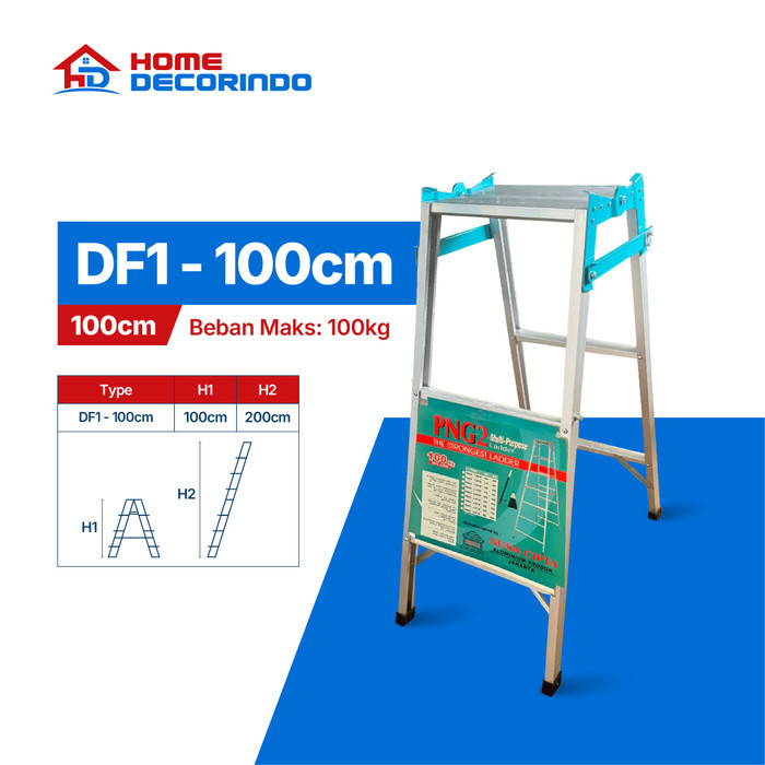 GOSEND Tangga Lipat Aluminium / Tangga Aluminium / Tangga Caltex - 1Meter(DF1)