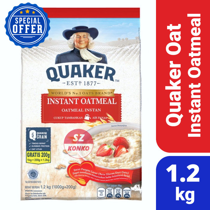 

Quaker Instant Oatmeal 1.2 Kg - Oat Instan Quaker