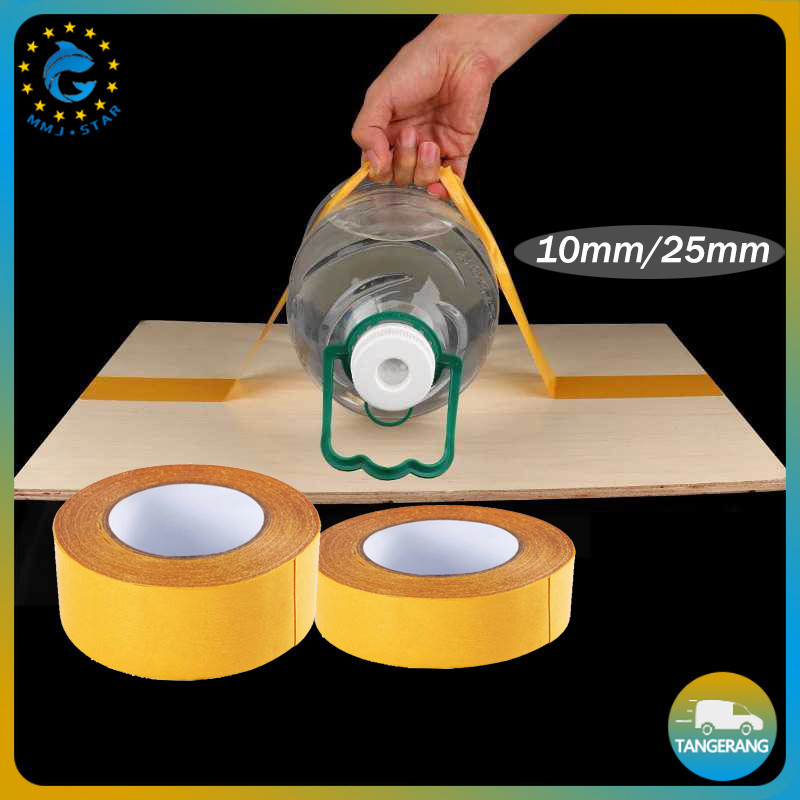 Lakban Dua Sisi Fiber PET Double Tape Kain Tanpa Bekas 20meter Untuk Karpet Furniture 10/25mm
