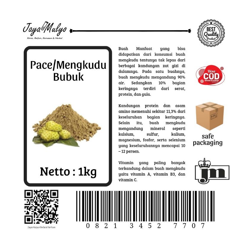 

Pace Bubuk (1kg)/Mengkudu Bubuk