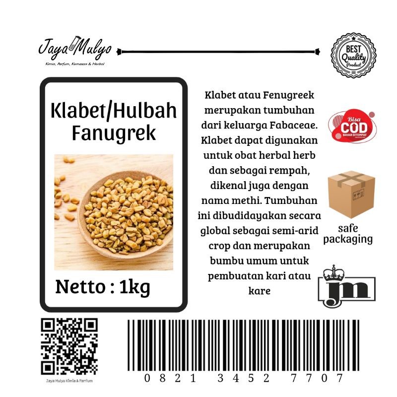 

Klabet (1kg)/Hulbah/Fanugrek