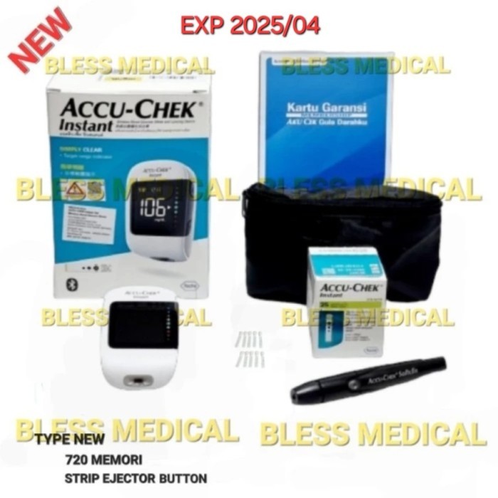 Accu Chek Instant + 25 Test Strip Pengganti Accu Check Active - NEW + 25 STRIP