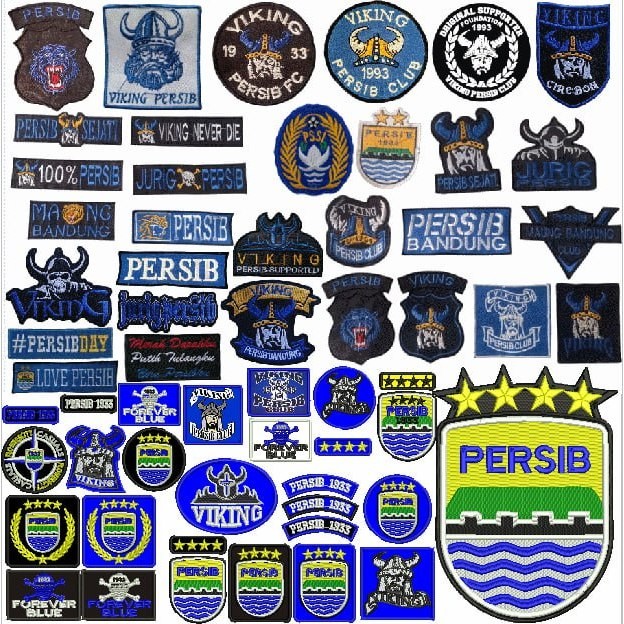 HERO VIKING PERSIB LOGO PATCH BORDIR LOGO EMBLEM EMBROIDERY