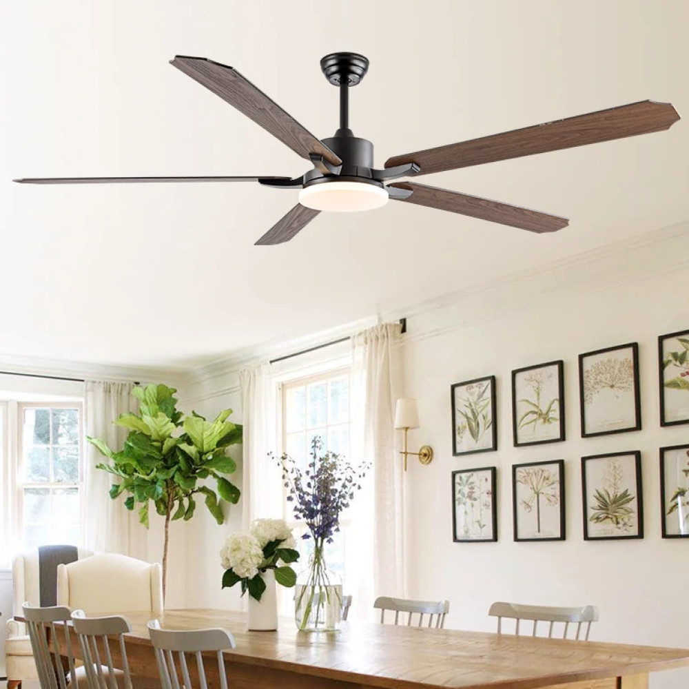 Baitai Kipas Angin Gantung Lampu LED Tri Color with Remote 76 Inch - BT225 -SNR