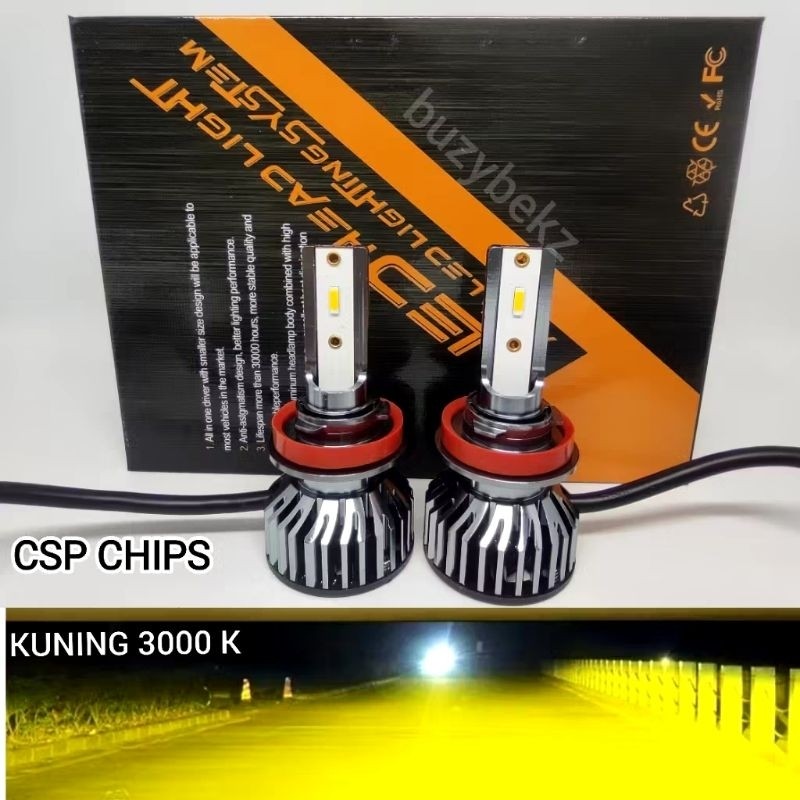 Lampu Mobil H11 Kuning Gold Foglamp Kabut Mobil.