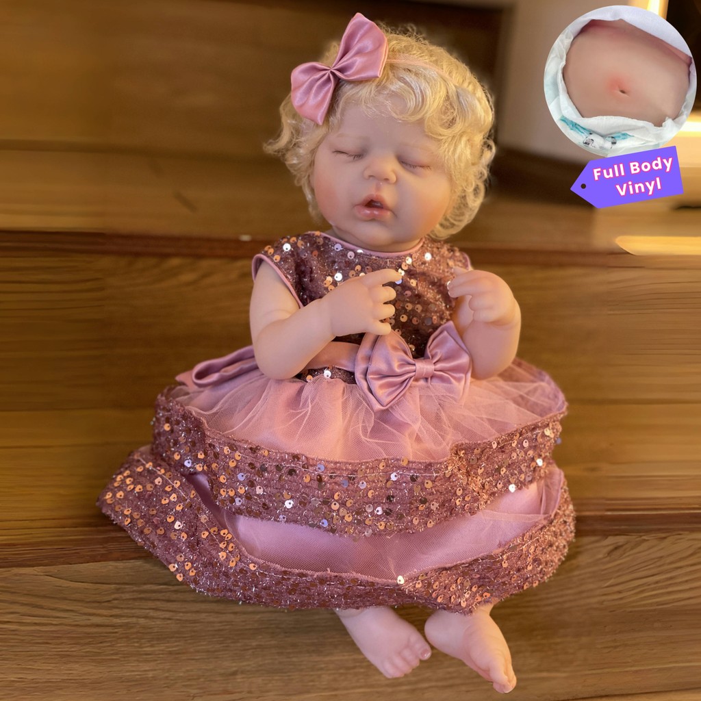 

18Inch Alexis Girl Reborn Dolls Realistic Full Body Vinyl Dolls 3D Painted Newborn Baby Doll Toys For Kid's Gift Muñecas Reborn