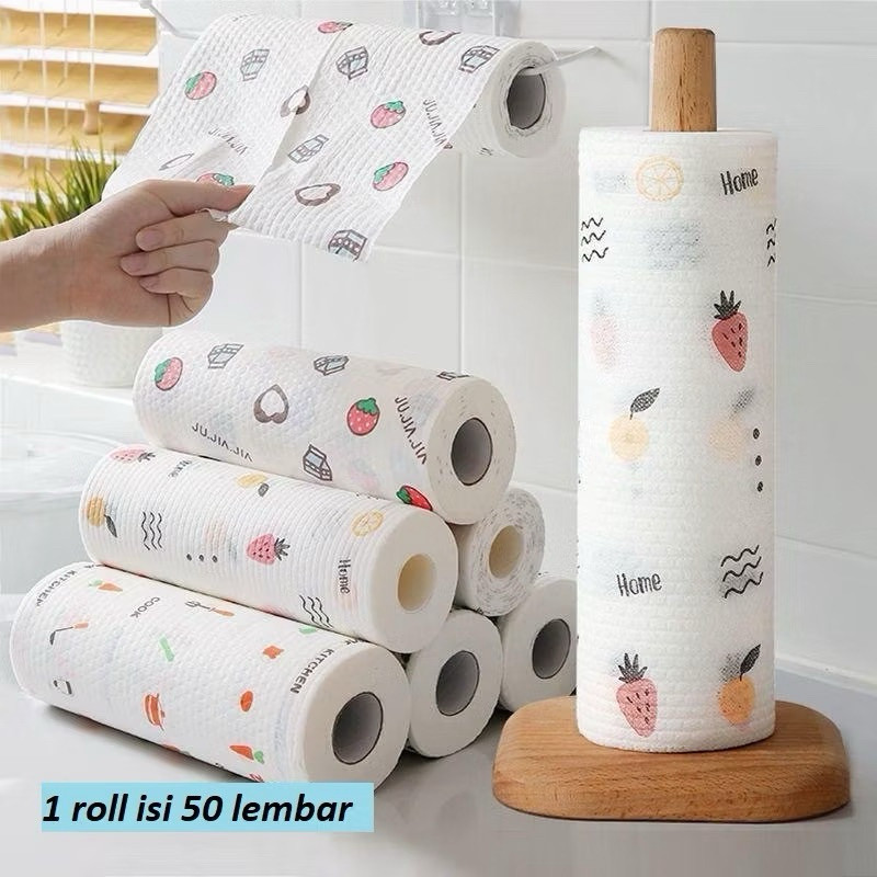 ACQ -Tisu Gulung Roll Isi 50 Lembar Tisu Dapur Tisu Gulung Roll Penyerap Minyak