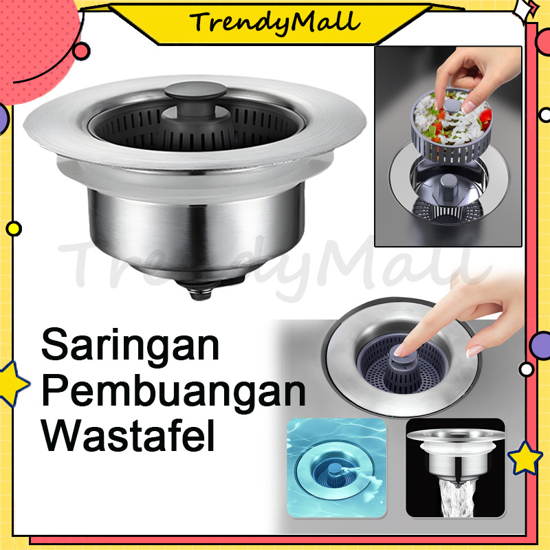 Saringan Wastafel Dapur/Stainless Saringan Bak/Saringan Pembuangan/Wastafel Dapur/Saringan Bak Cuci 