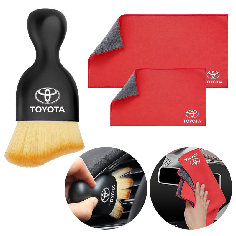 Car Cleaning Soft Brush Car Wash Towel Microfiber Cleaning Rag Cloth for Toyota TRD Rav4 Corolla Cam