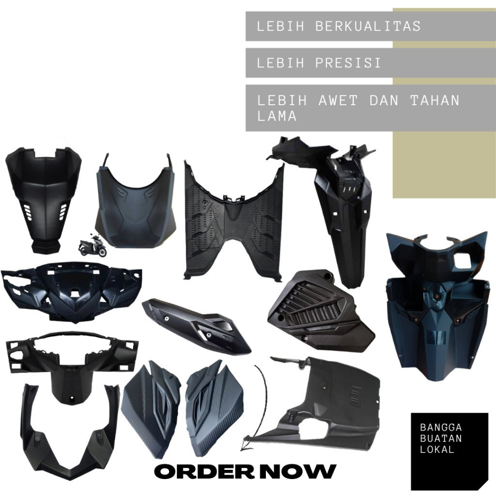 Cover Body Honda Vario 150 LED Tahun 2015 – Bodi Kasar Motor Lengkap & Murah