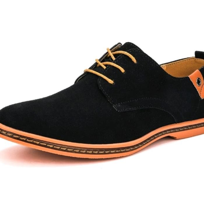 Sepatu Pantofel Pria Pantofel Tali Hitam Pria Sepatu PDH Sepatu Keren - BLACK, 39