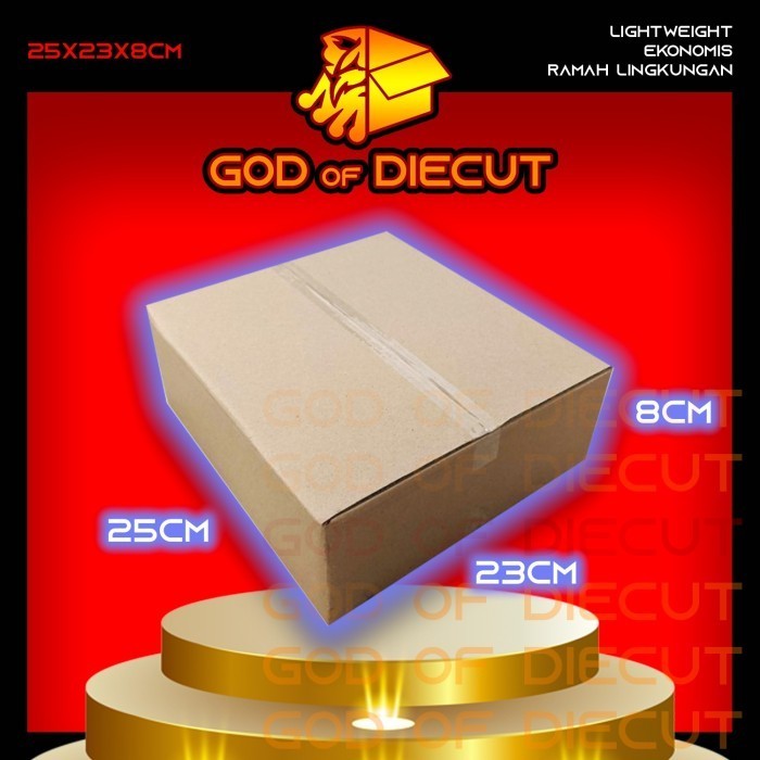 

25x23x8 cm kardus box kotak karton packing barang polos baru