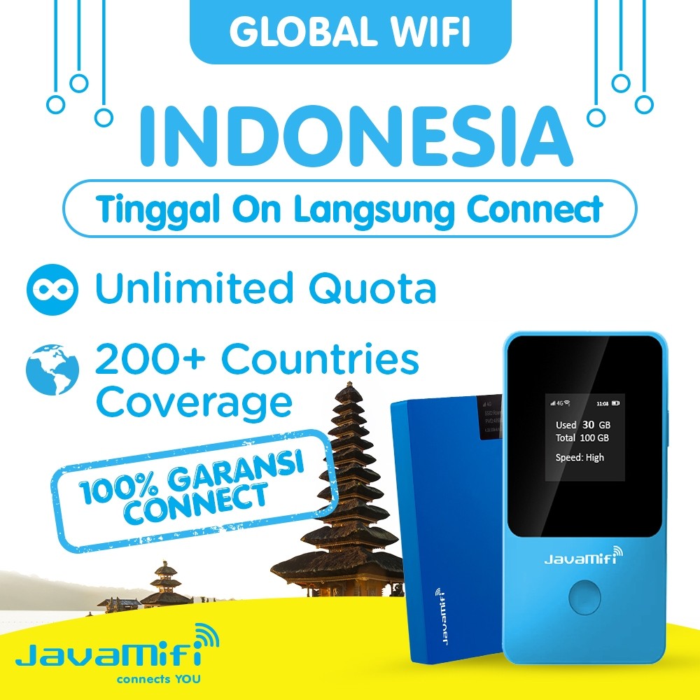 JavaMifi 4G Travel Wifi Indonesia Unlimited Mobile Broadband