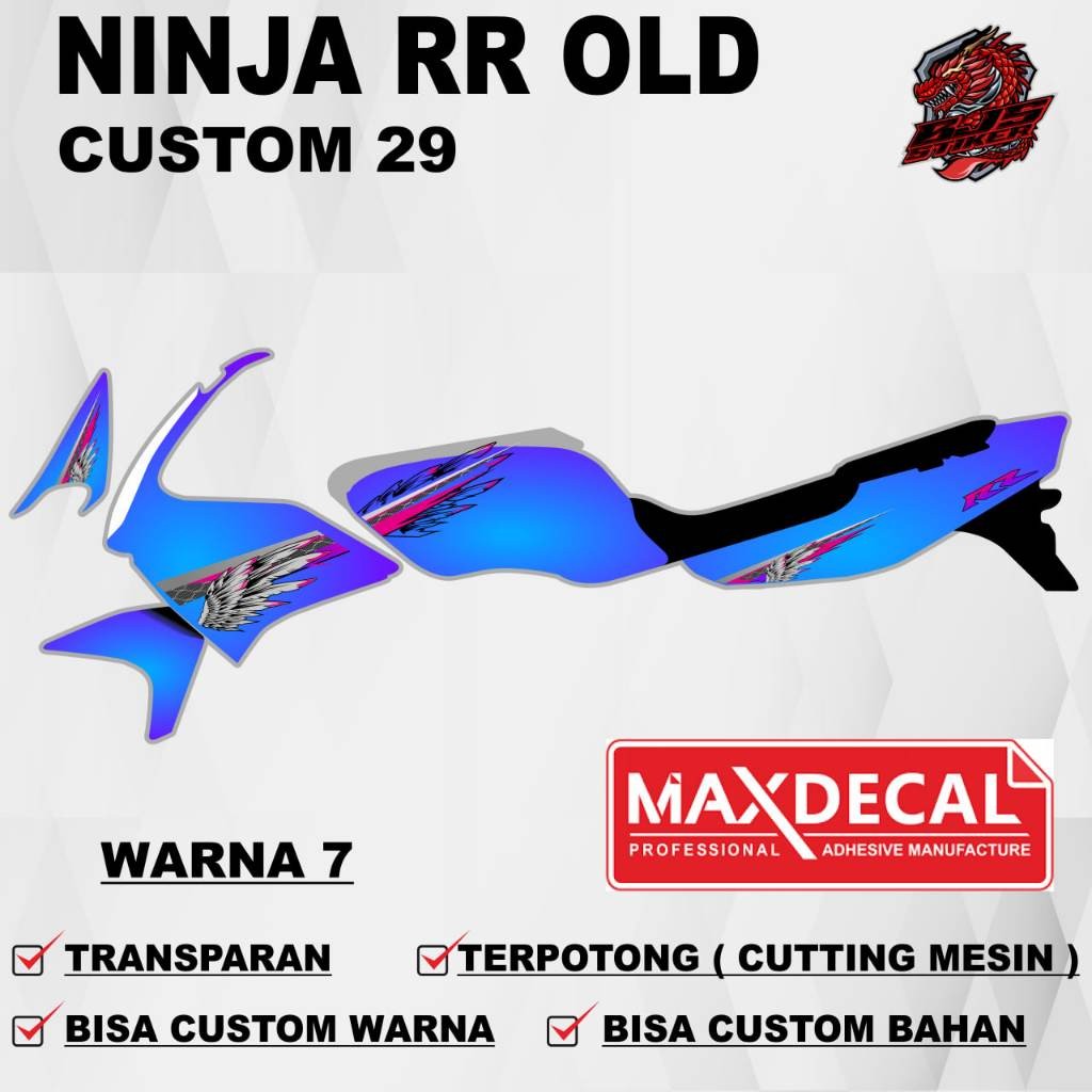 Striping Ninja RR LAMA Kawasaki Ninja RR OLD custom 29 - Stiker Sticker Decal Kawasaki Ninja RR OLD 