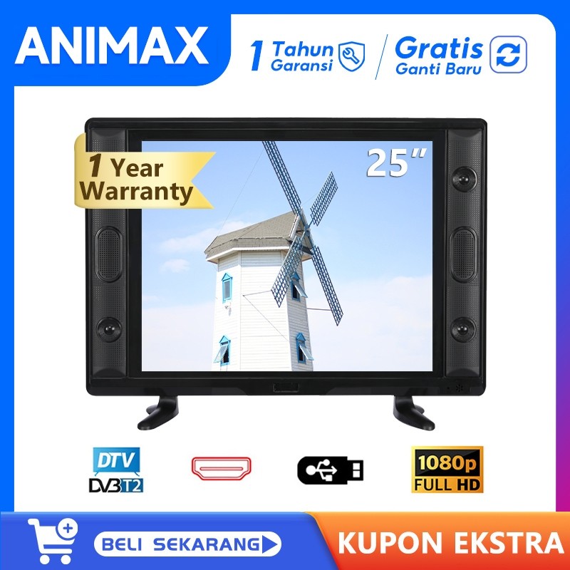 ANIMAX Digital TV Led 24 inch FHD 22/24/25 inch Televisi