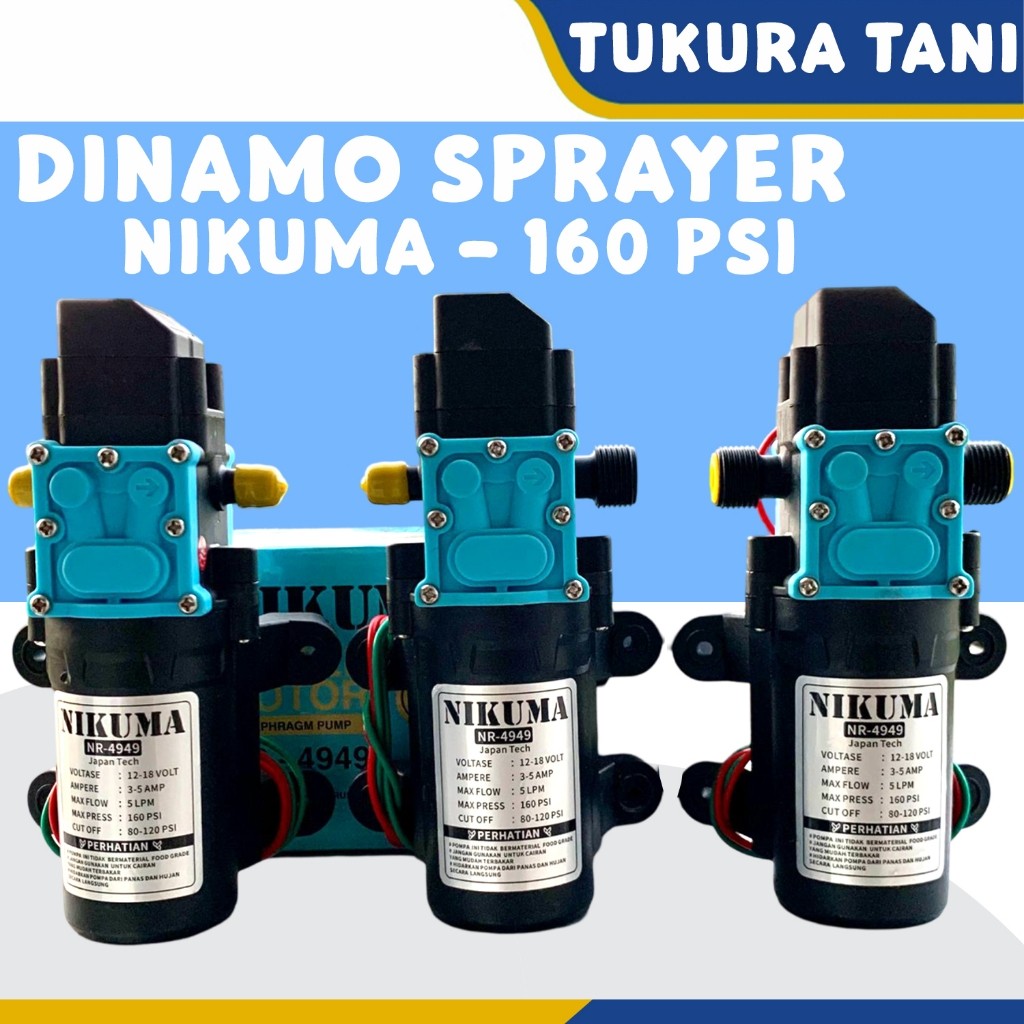 Dinamo Sprayer Elektrik 160 PSI - NIKUMA NR 4949 Body Panjang