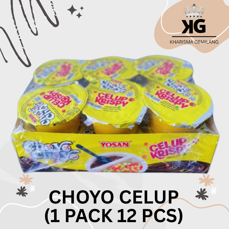 

KG - CHOYO CELUP (1 PACK 12 PCS) Yosan Choyo choyo Celup Krispy Biskuit Snack Cemilan Coklat Murah Anak Dewasa