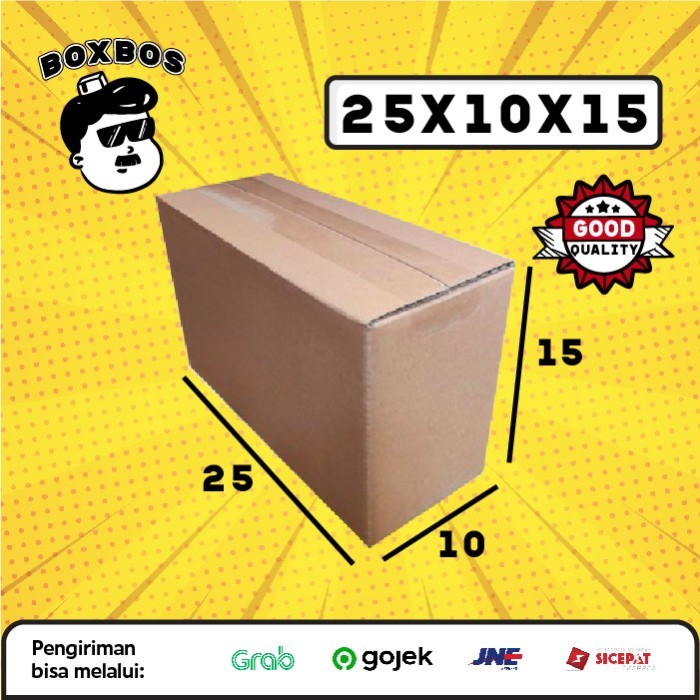 

KARDUS BOX uk 25x10x15 CM Kotak Packaging Corrugated SHEET POLOS
