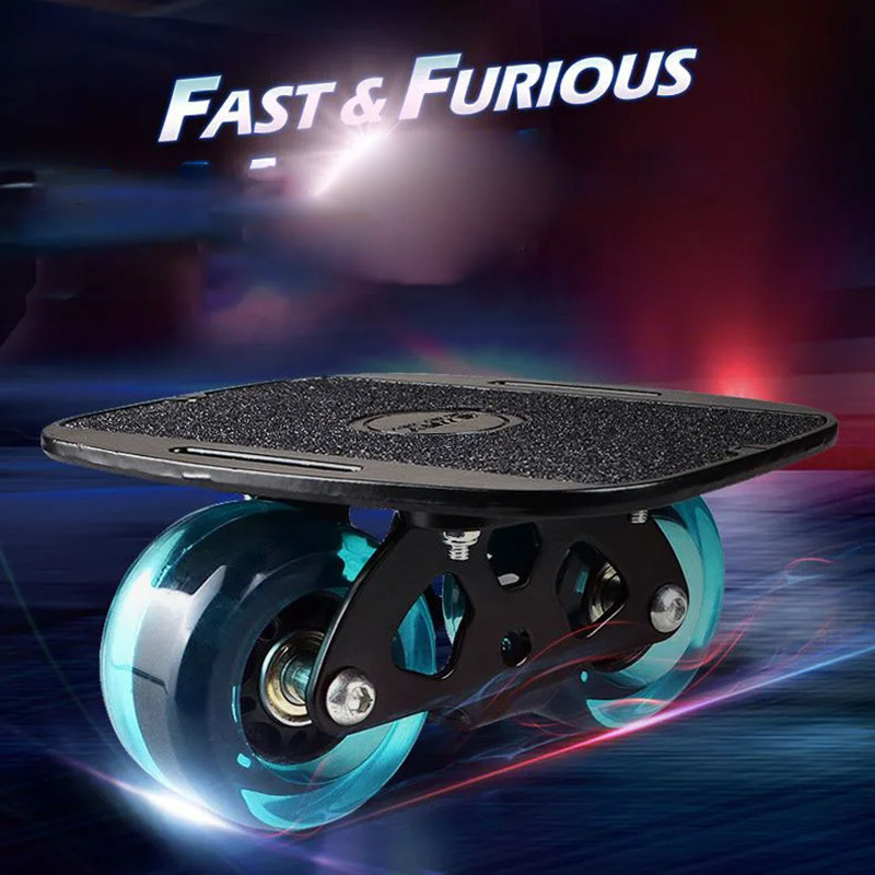 1 Pair Skateboard Mini Drift Roller Road Drift Skates Plate Skate Fish Short Board Roller Non-Slip S