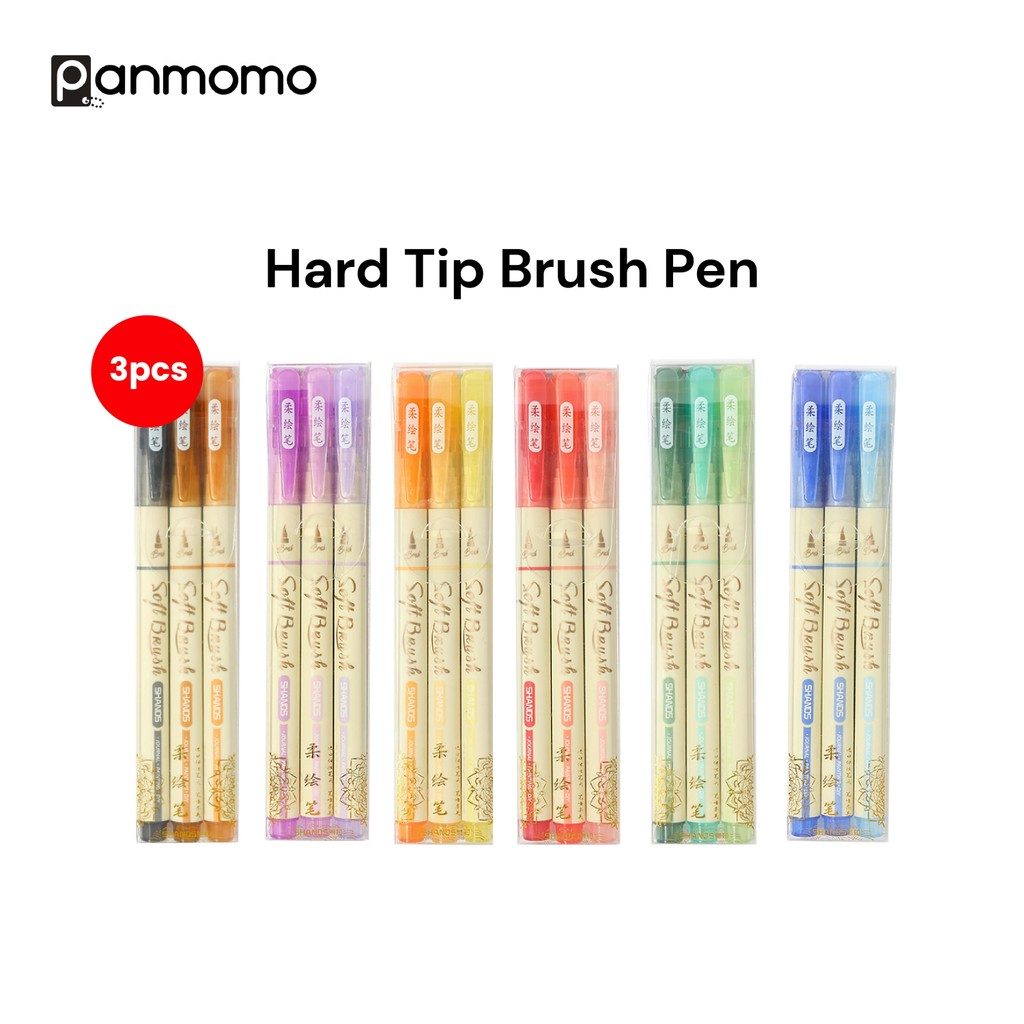 

Panmomo 3 Pcs Hard Tip Brush Pen