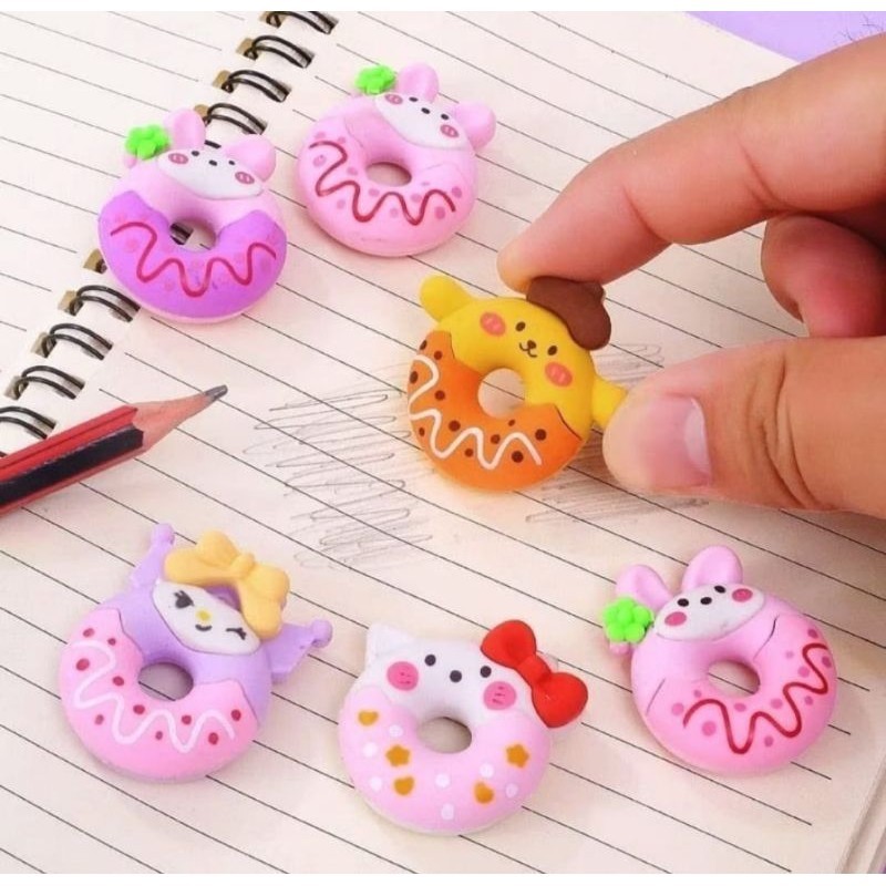 

COD Penghapus Sanrio / Penghapus Bentuk Donat Karakter Sanrio / Penghapus Donat